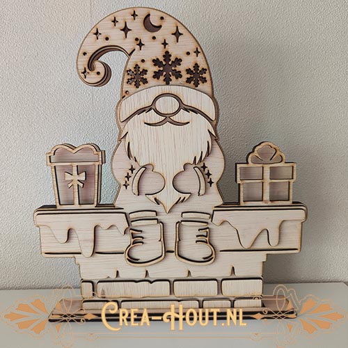 Gnome op schoorsteen